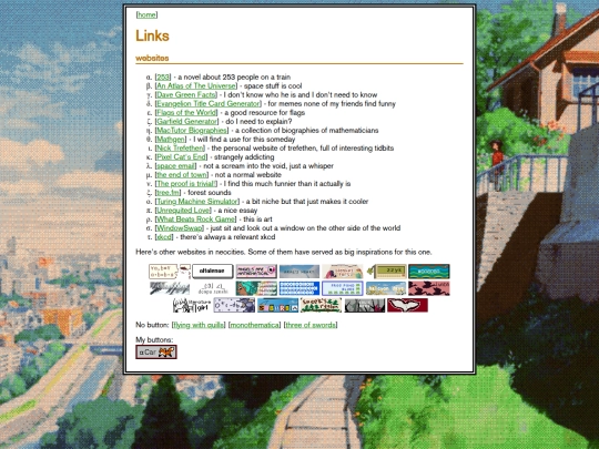 links screenshot