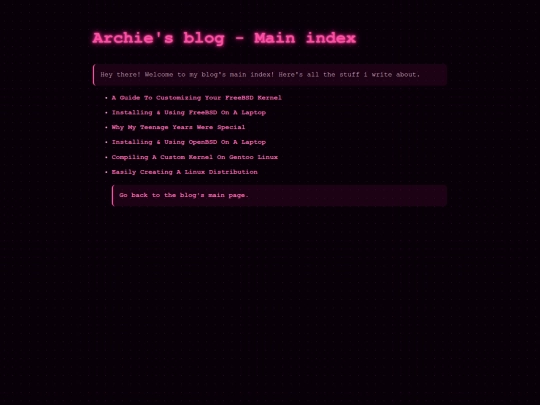 blog/main-index screenshot