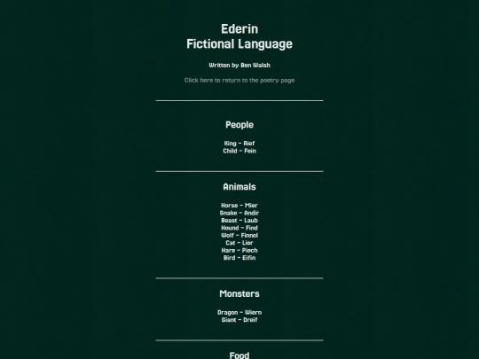 poems/language screenshot