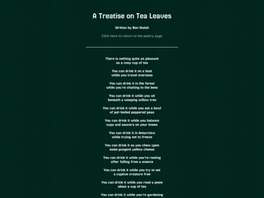 poems/tea screenshot