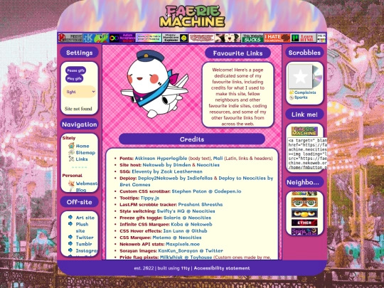 links screenshot