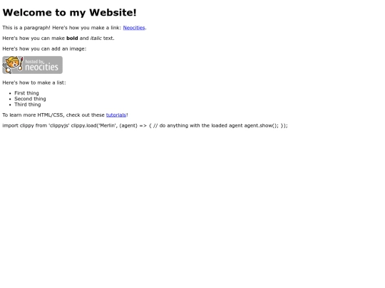 javascript/clippy screenshot