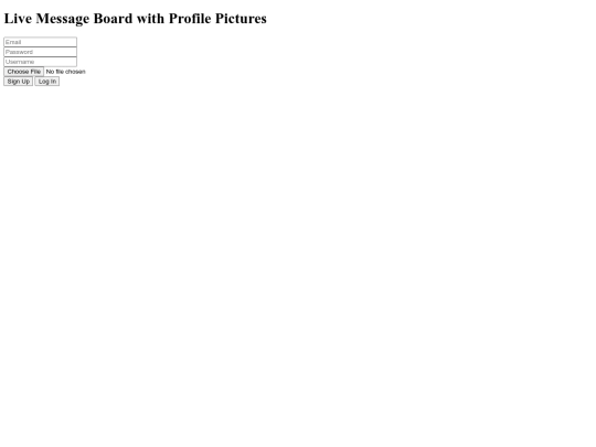 javascript/messageboard screenshot