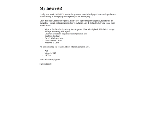 interests screenshot