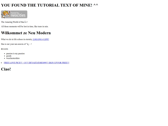tutorialpage screenshot