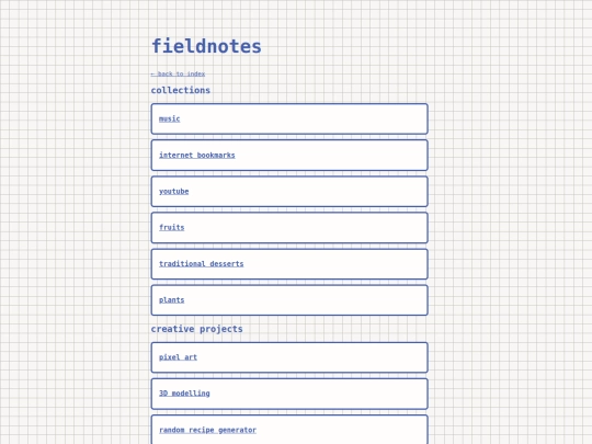 fieldnotes screenshot