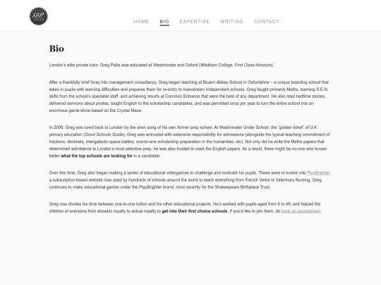 bio screenshot