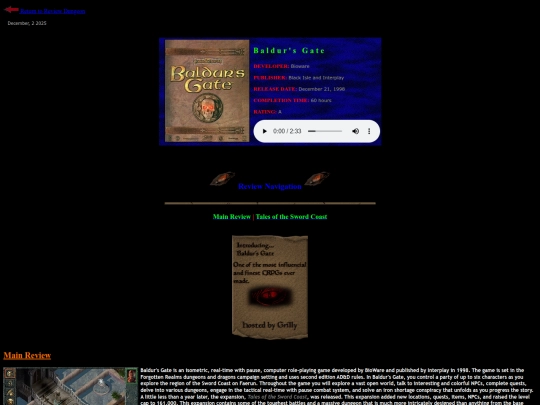 RPG Reviews/BaldursGate screenshot