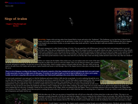 RPG Reviews/SiegeofAvalon_Ch2 screenshot