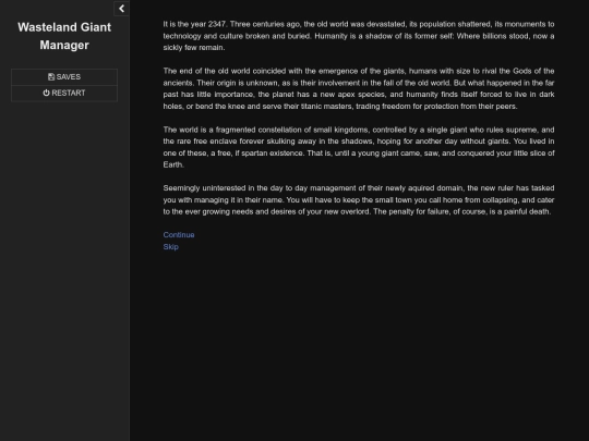 Wasteland Giant Manager 0.5.1 screenshot