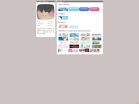 links screenshot
