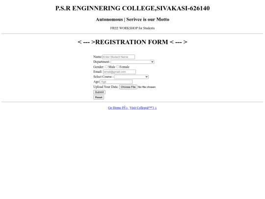college fest/register screenshot