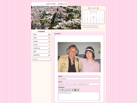 subpages/guestbook screenshot