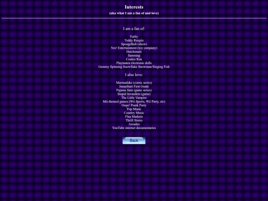 interests screenshot