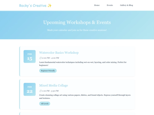 schedule screenshot