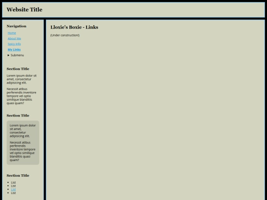 Links screenshot
