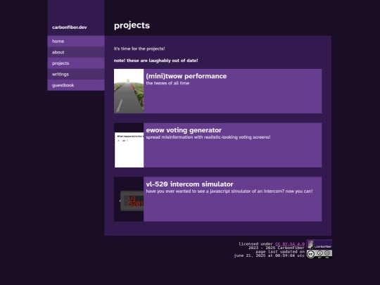 projects screenshot