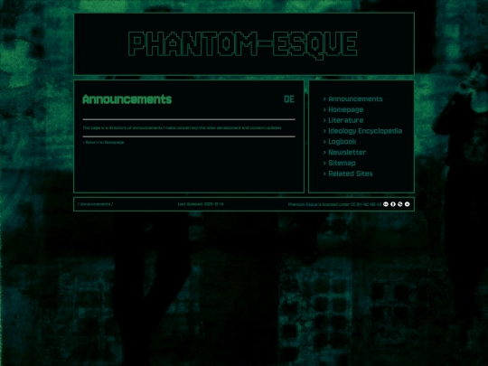 announcements screenshot