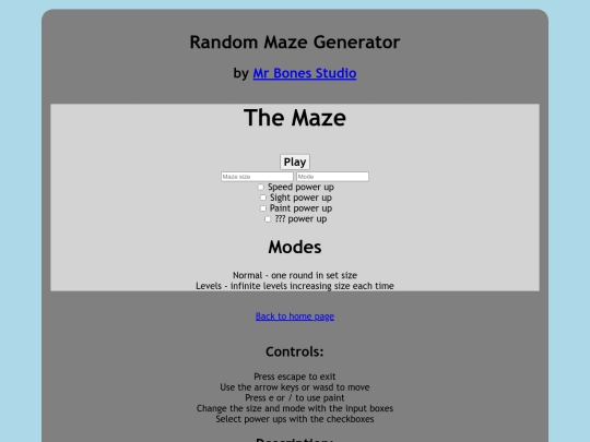RandomMazeGenerator screenshot