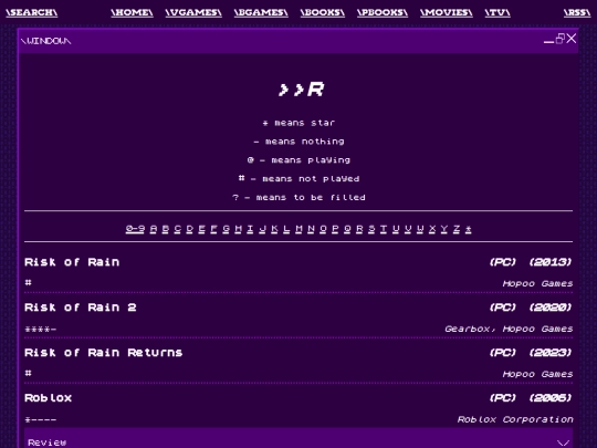 logging/vgames/r screenshot