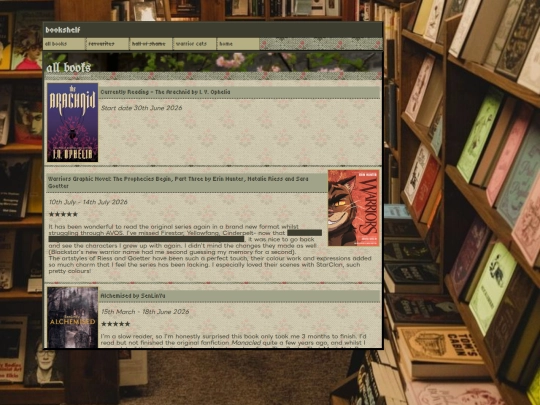 bookshelf screenshot