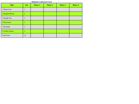 DavidMcKinneyMinGolfScoreCard screenshot