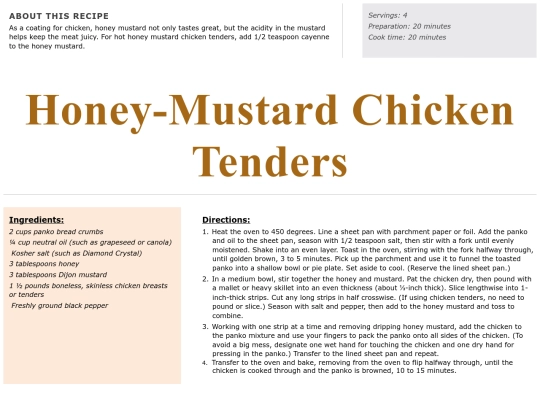 Main Course Recipes/honey mustard chicken tenders screenshot