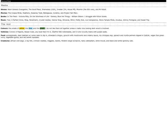 library/favourites screenshot