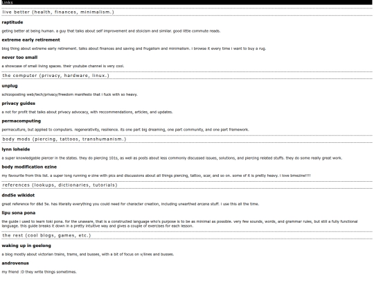 library/links screenshot