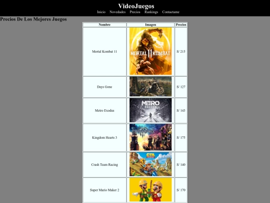 precios screenshot