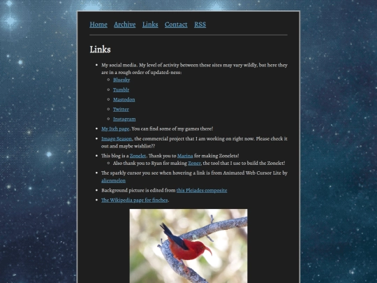 links screenshot
