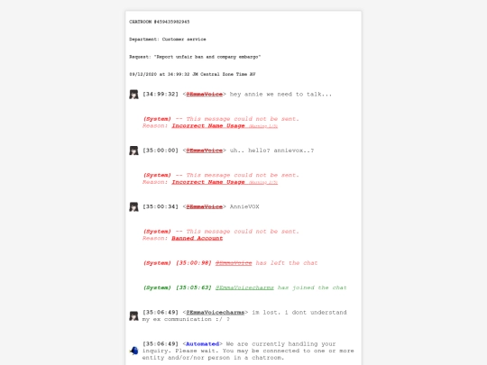 message screenshot