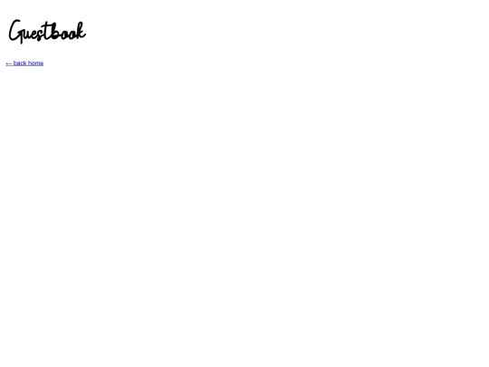 sub-page/guestbook screenshot