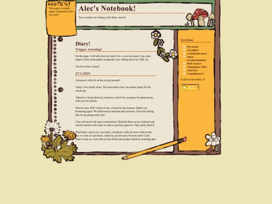 Diary/diary screenshot