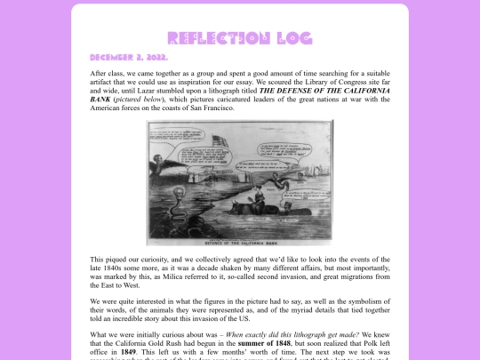 reflectionlog screenshot