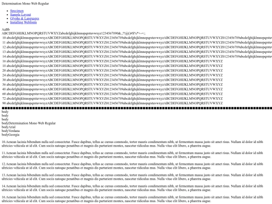 assets/font/determinationmonowebregular-z5oq-demo screenshot