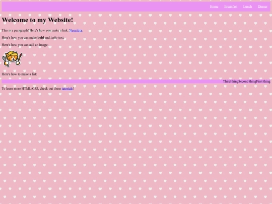 dinner screenshot