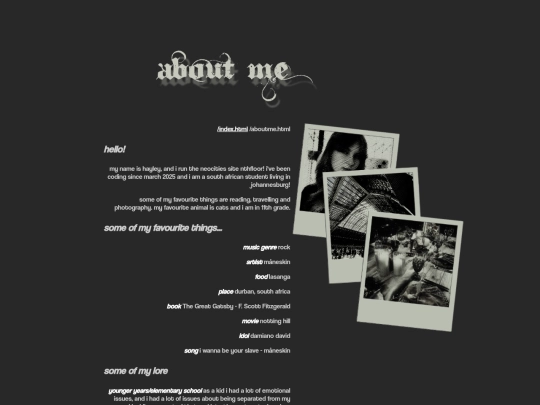 aboutme screenshot