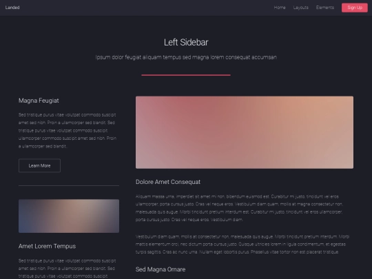 left-sidebar screenshot