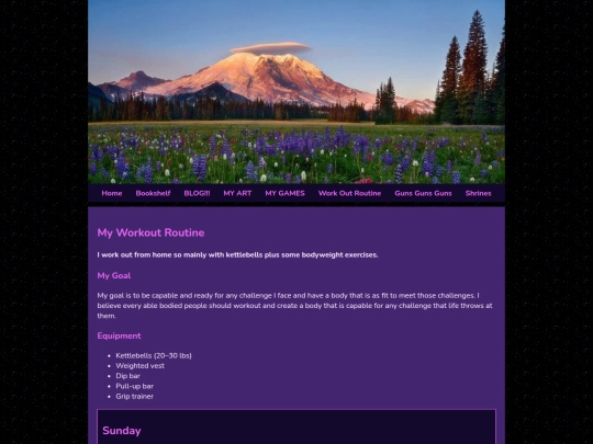 Pages/workout screenshot