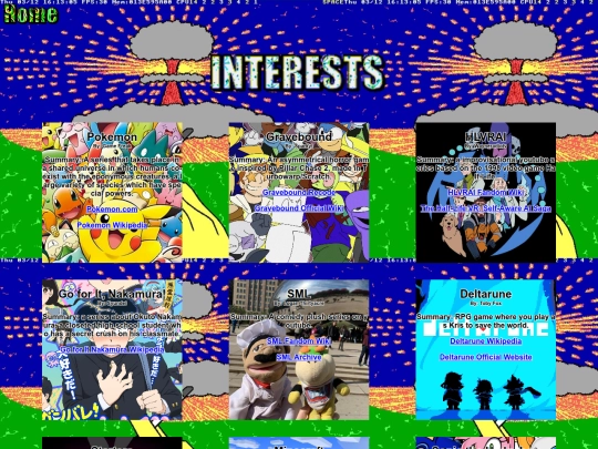 Interests screenshot