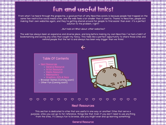 links screenshot