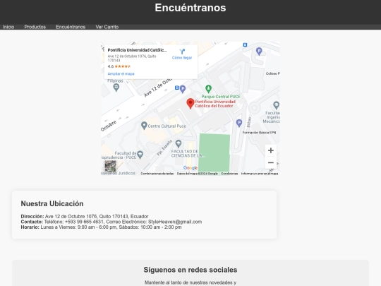 Paginas/Ubicacion screenshot