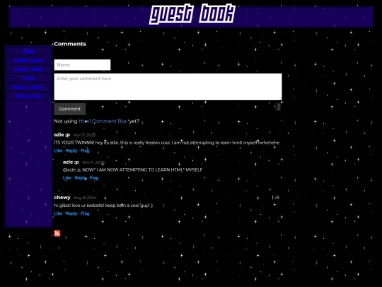 Guestbook screenshot