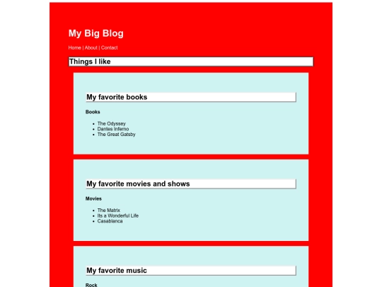 Web Design/2-CSS/CSSProject1 screenshot
