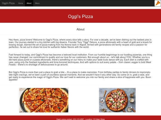 Web Design/Oggi's_Pizza/about screenshot