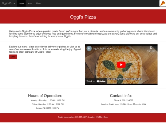 Web Design/Oggi's_Pizza screenshot