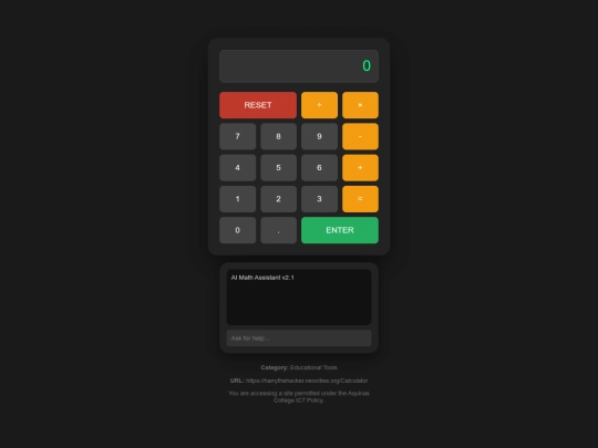 Maths screenshot