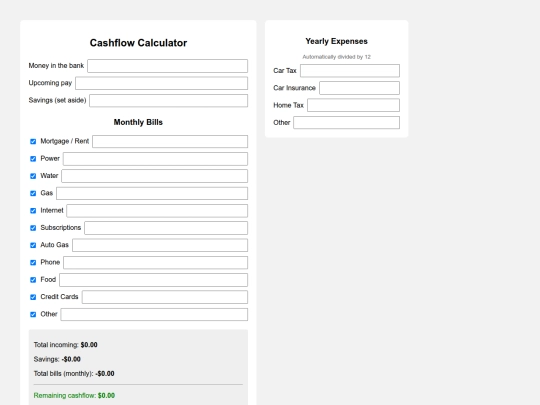 CashFlow screenshot
