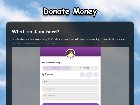 donate screenshot